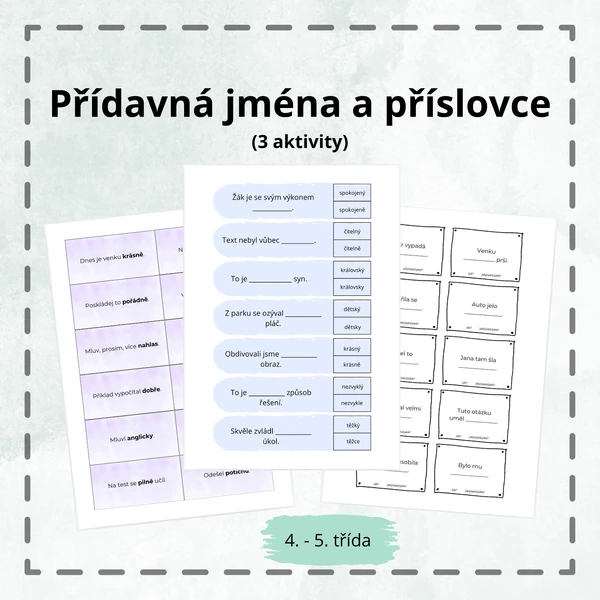 Přídavná jména a příslovce