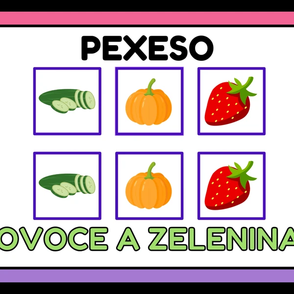 Pexeso - Ovoce a zelenina