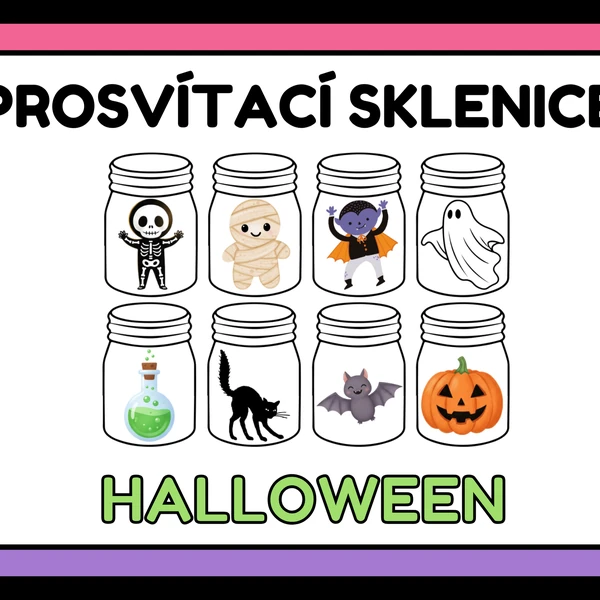 Prosvítací sklenice - Halloween