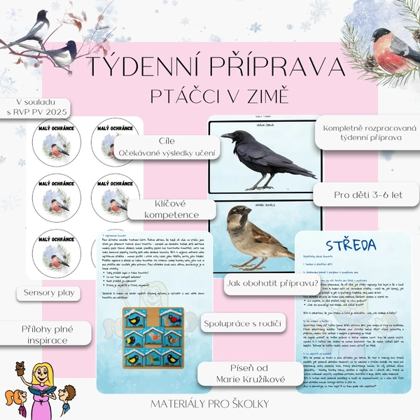 Týdenní příprava - Ptáčci v zimě