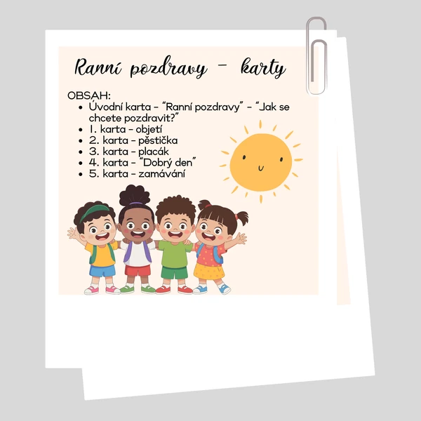 Ranní pozdravy - karty 