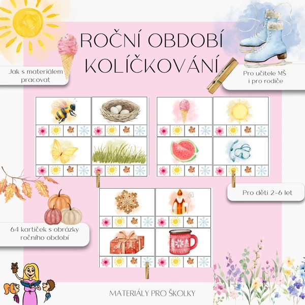 Roční období - kolíčkování