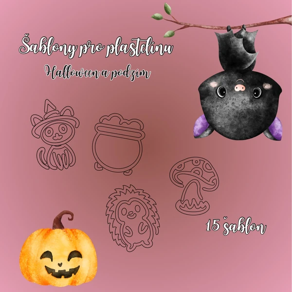 Šablony pro plastelínu - PODZIM A HALLOWEEN