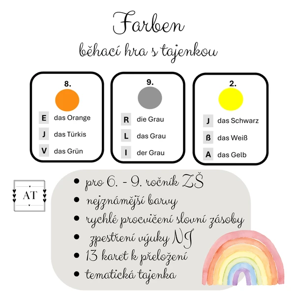 Farben - běhací hra s tajenkou