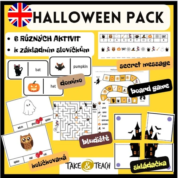 HALLOWEEN PACK - základní slovíčka, 6 aktivit