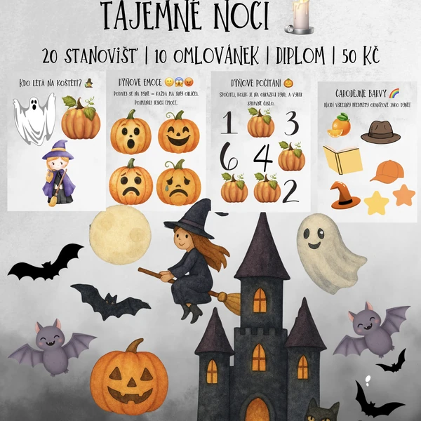 👻 HALLOWEENSKÁ CESTIČKA TAJEMNÉ NOCI 🎃