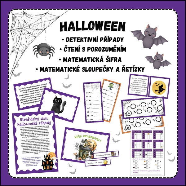 Halloweenské aktivity - český jazyk a matematika