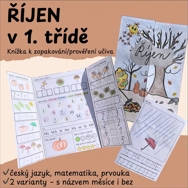ŘÍJEN v 1. třídě – knížka k zopakování/prověření učiva