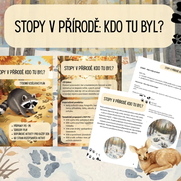 Stopy v přírodě – lesní zvířátka, podzim/zima