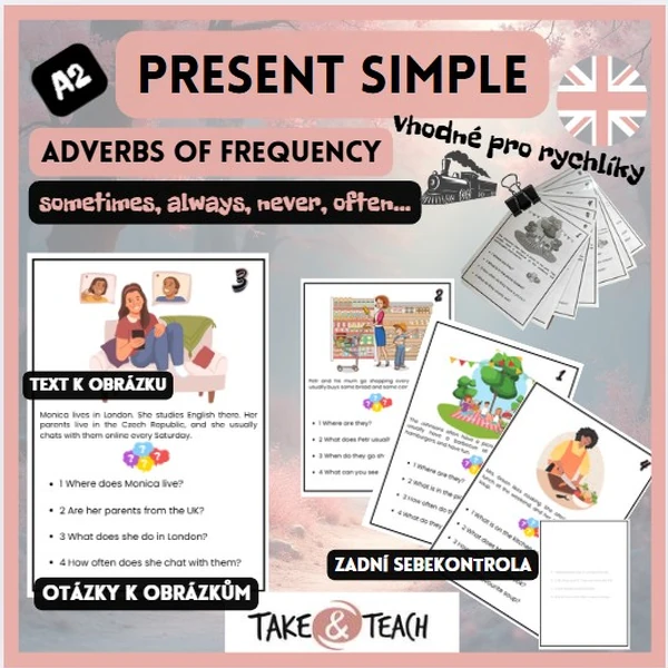 PRESENT SIMPLE - adverbs of frequency - konverzace, čtení