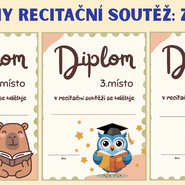 DIPLOMY: recitační soutěž (ZDARMA)