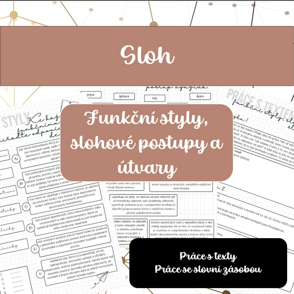 Sloh: Funkční styly, slohové postupy, slohové útvary
