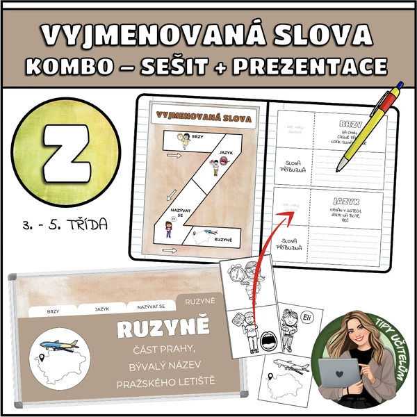 Vyjmenovaná slova po Z - do sešitu + prezentace (set)