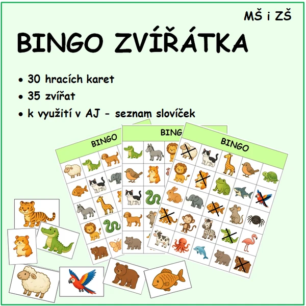 BINGO ZVÍŘÁTKA