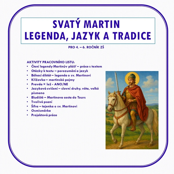 Svatý Martin – legenda, jazyk a tradice
