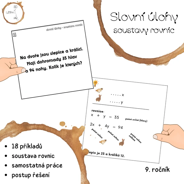 Slovní úlohy - soustava rovnic