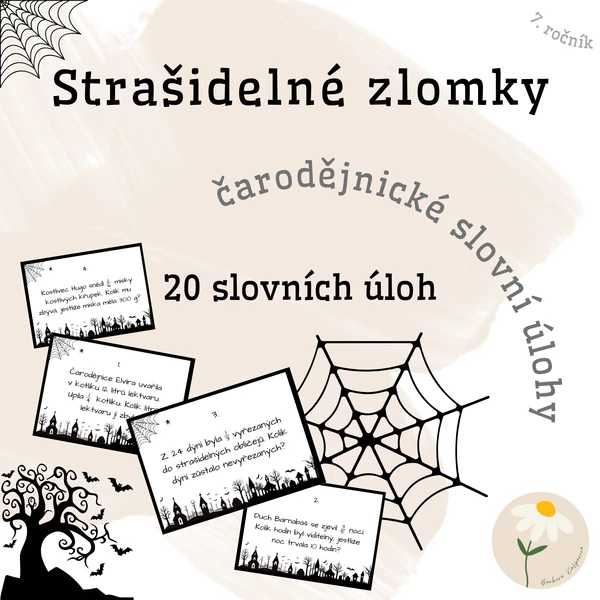 Strašidelné zlomky – čarodějnické slovní úlohy