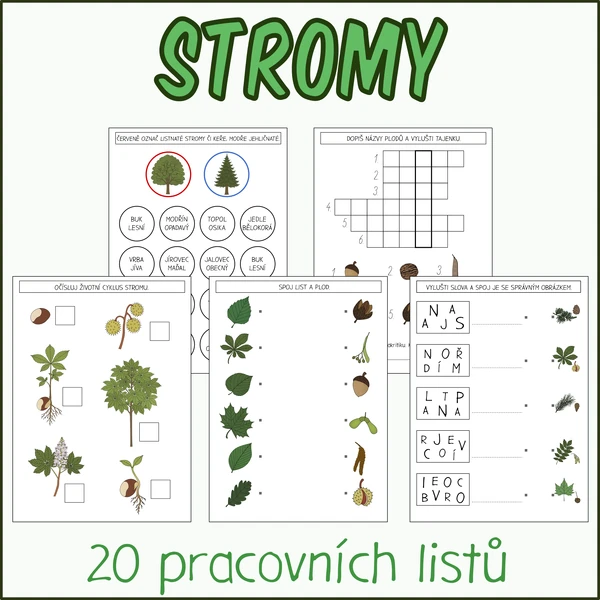 Stromy - Pracovní listy