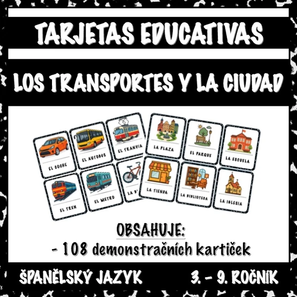Tarjetas Educativas - Los Transportes y La Ciudad