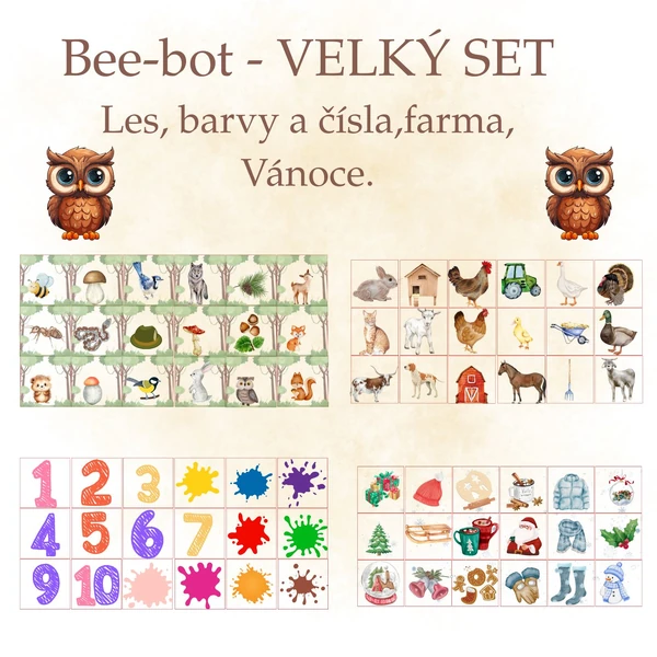 Bee bot - Velký set 4 materiálů