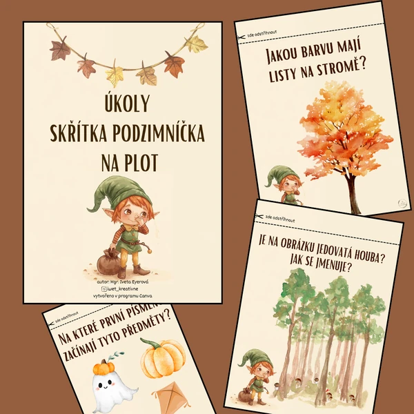 ÚKOLY NA PLOT - skřítek Podzimníček