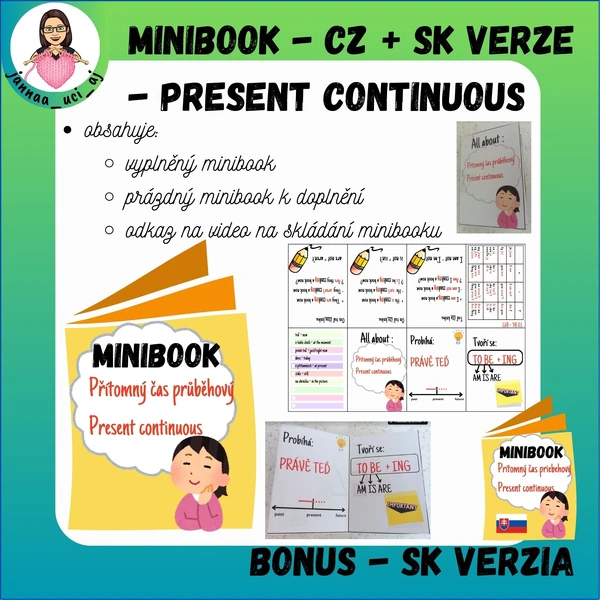 Minibook - present continuous - CZ + SK verze