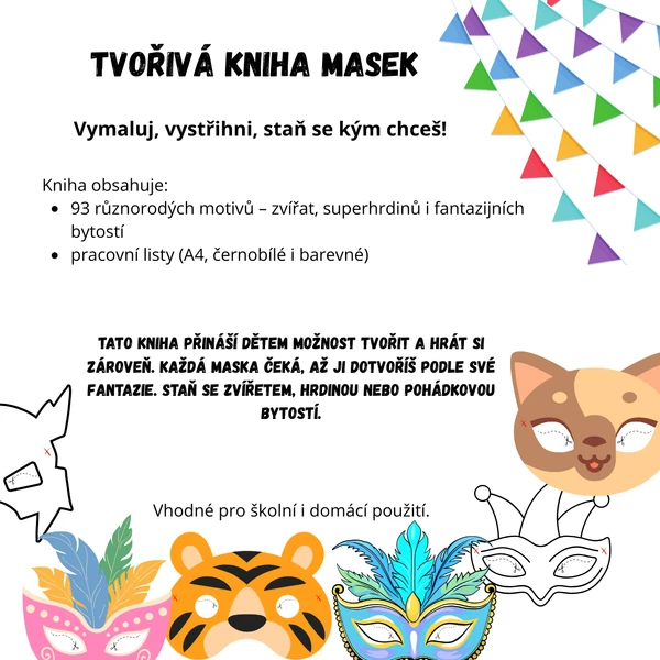 Tvořivá kniha masek pro děti