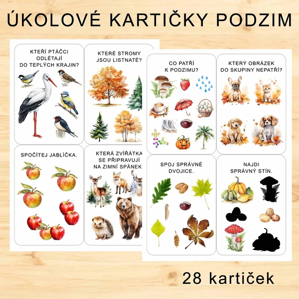 ÚKOLOVÉ KARTIČKY PODZIM