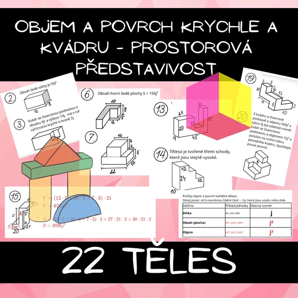 Objem a povrch krychle a kvádru - prostorová představivost