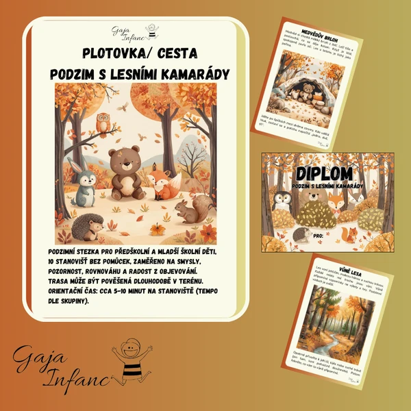 Plotovka/stezka podzim s lesními kamarády 🍁