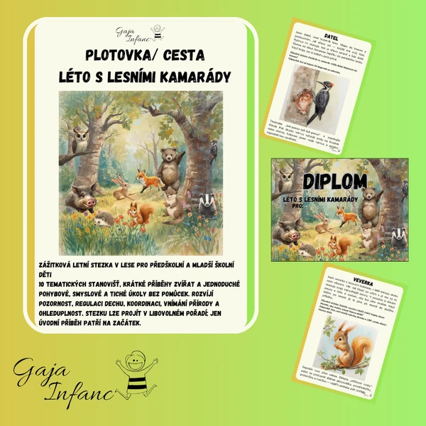 🌲Plotovka/stezka- Léto s lesními kamarády 🌲