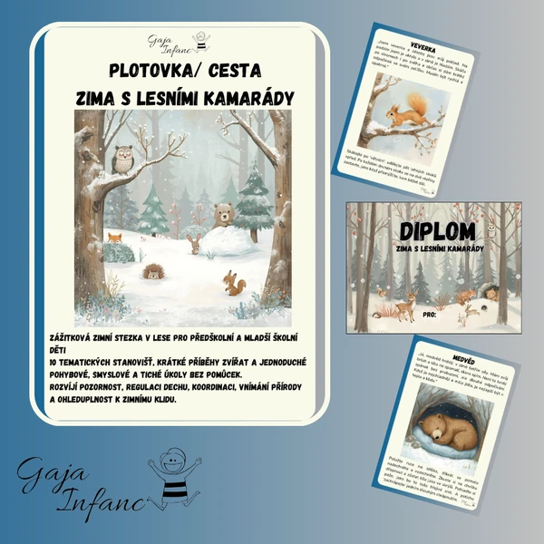 🧊 Plotovka/stezka: Zima s lesními kamarády 🧊