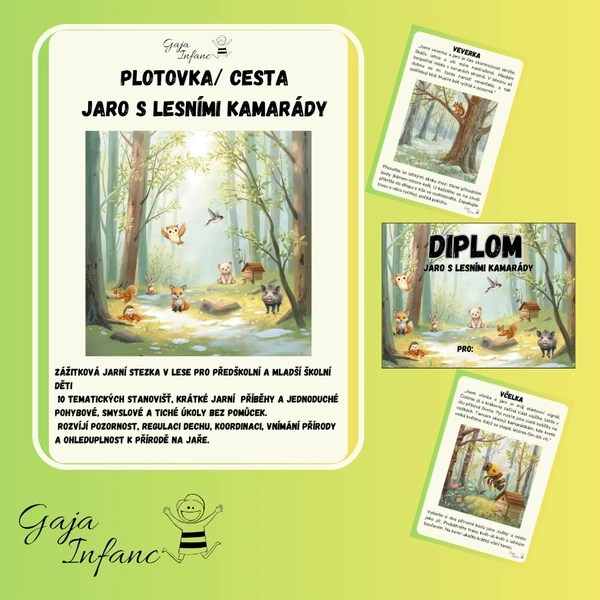 🌿 Plotovka/stezka: Jaro s lesními kamarády 🌿