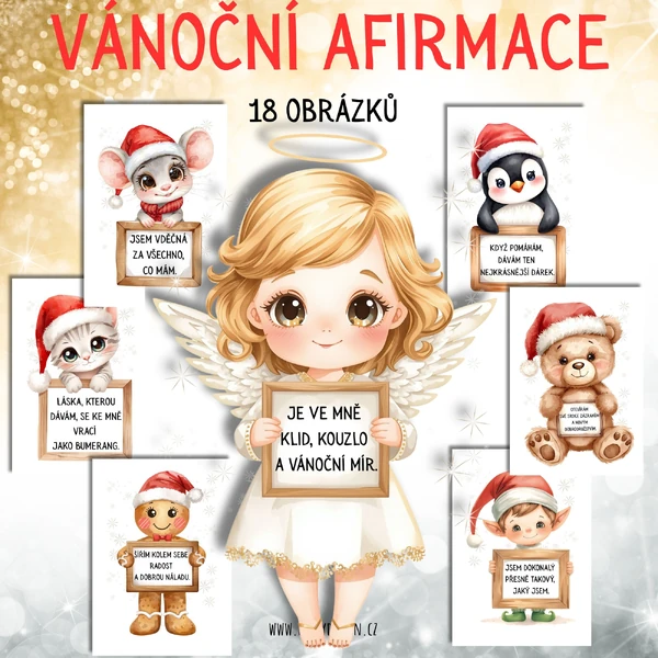 Vánoční afirmační karty - Vánoční výzdoba