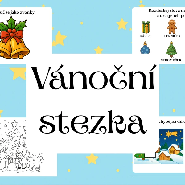Vánoční stezka s omalovánkami