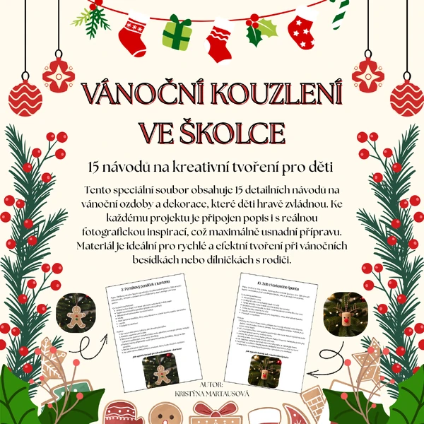Vánoční kouzlení ve školce - 15 návodů na kreativní tvoření 