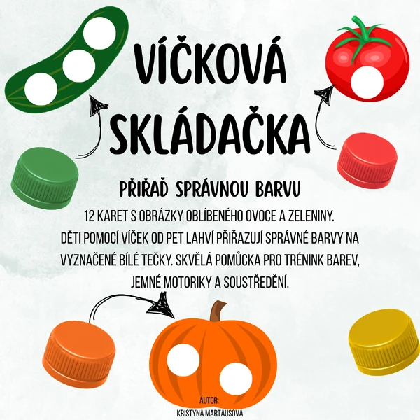 Víčková skládačka - Přiřazování barev