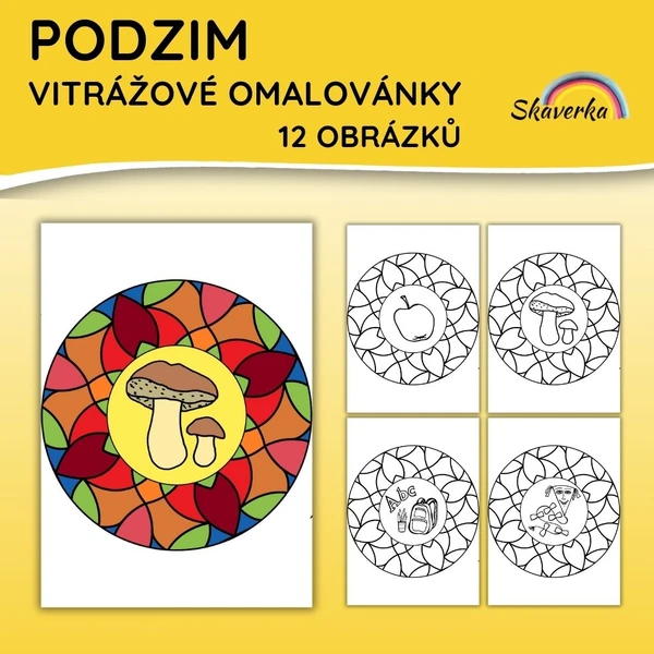 VITRÁŽOVÉ OMALOVÁNKY - Podzim