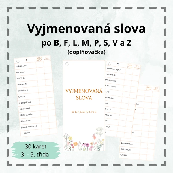 Vyjmenovaná slova - doplňovačka