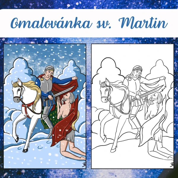 Omalovánka Svatý Martin