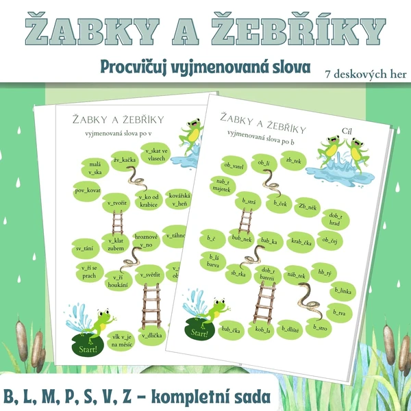 Žabky a žebříky - vyjmenovaná slova