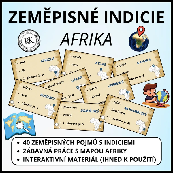 Afrika - Zeměpisné indicie