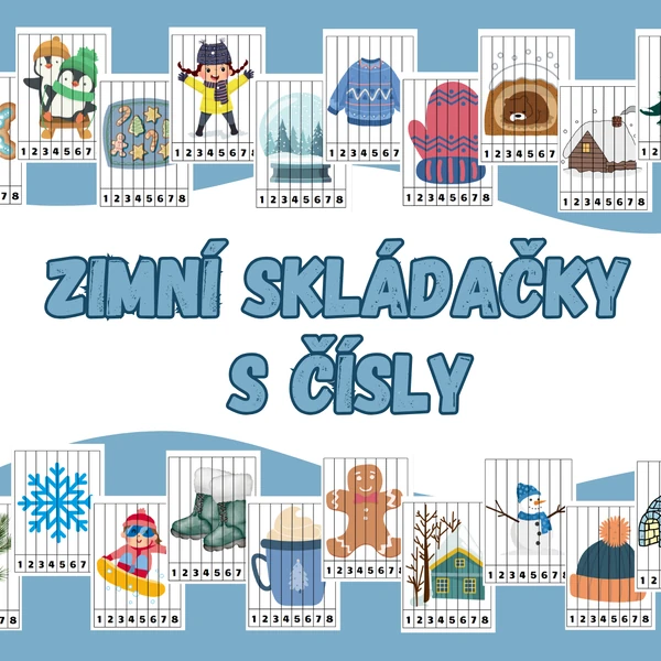 ZIMA skládačky s čísly