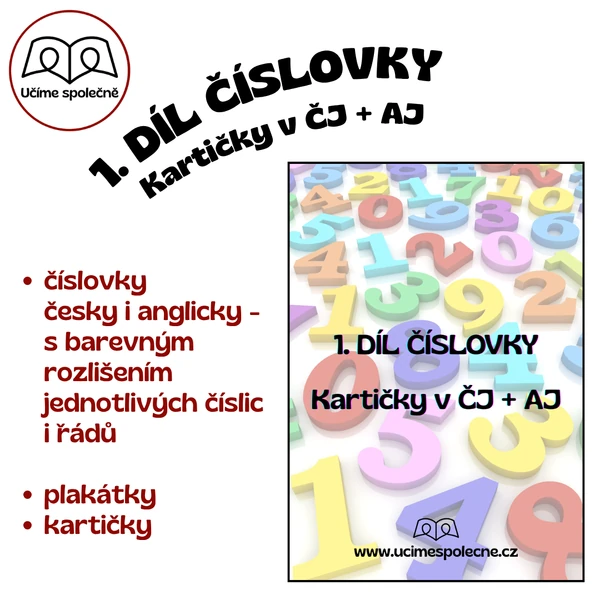 1. DÍL ČÍSLOVKY Kartičky v ČJ + AJ