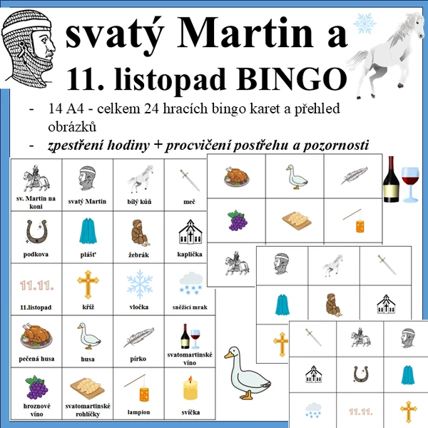 Svatý Martin - bingo