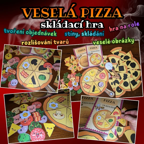 VESELÁ PIZZA - SKLÁDACÍ HRA
