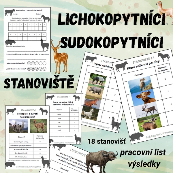 SUDOKOPYTNÍCI, LICHOKOPYTNÍCI (stanoviště)