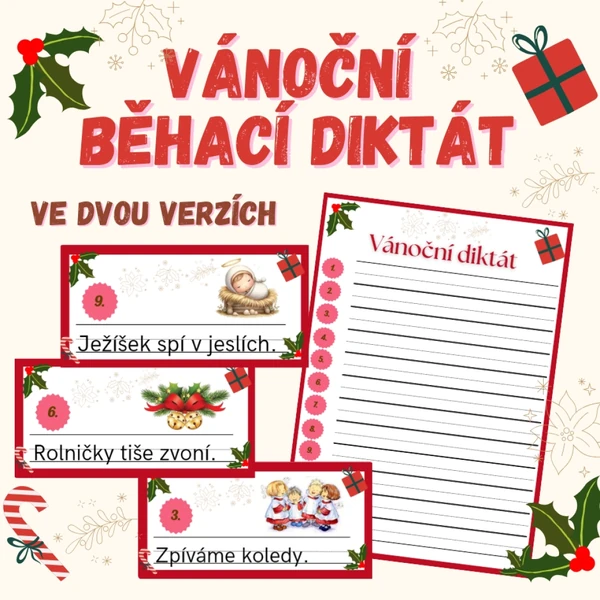 Vánoční běhací diktát