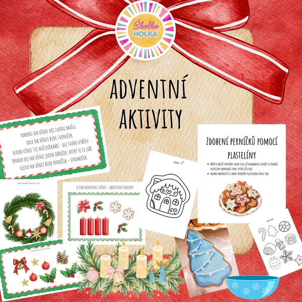 Adventní aktivity - adventní věnce, vánoční věnce na dveře a kouzelné vánoční cukroví