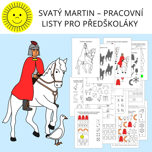 SVATÝ MARTIN – PRACOVNÍ LISTY PRO PŘEDŠKOLÁKY